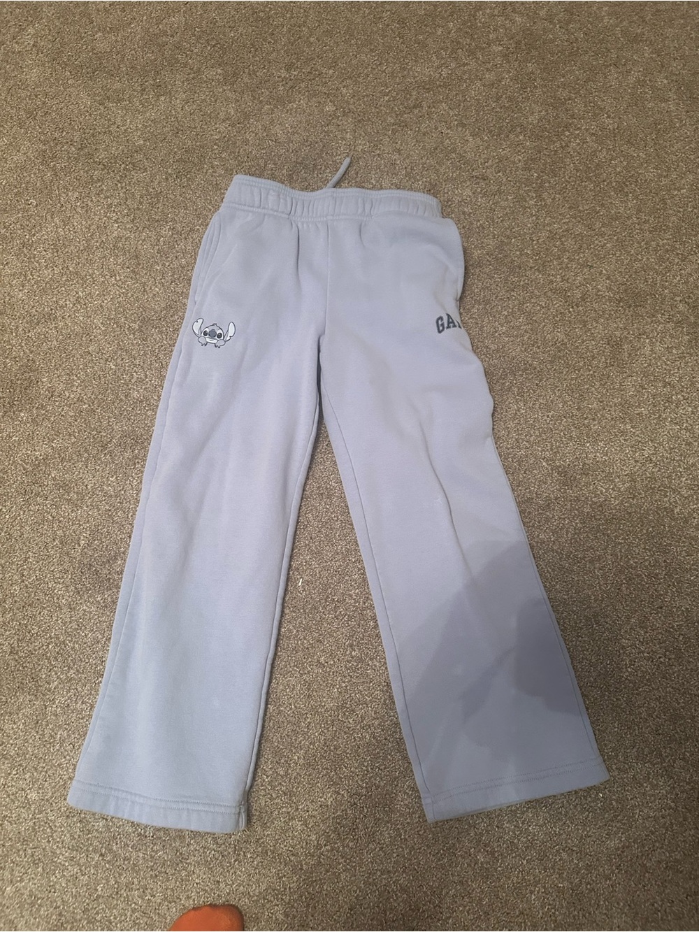 GAP Disney Stitch Kids Light Blue Fleece Sweatpants